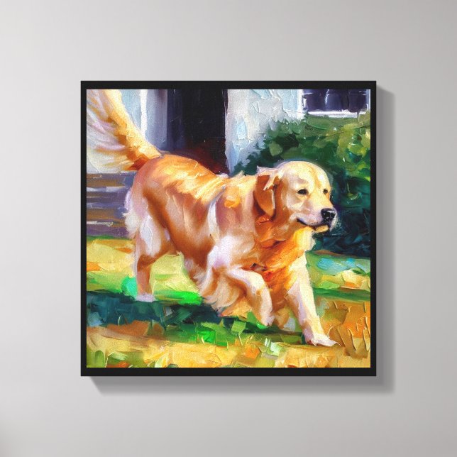 Golden Retriever Dog Leinwanddruck (Vorderseite)