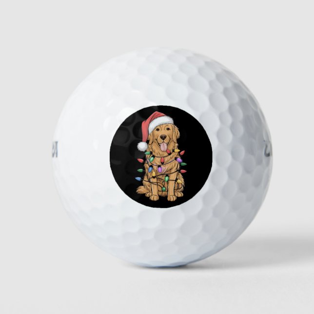 Golden Retriever Dog Lover Mama Vater Golfball (Vorderseite)