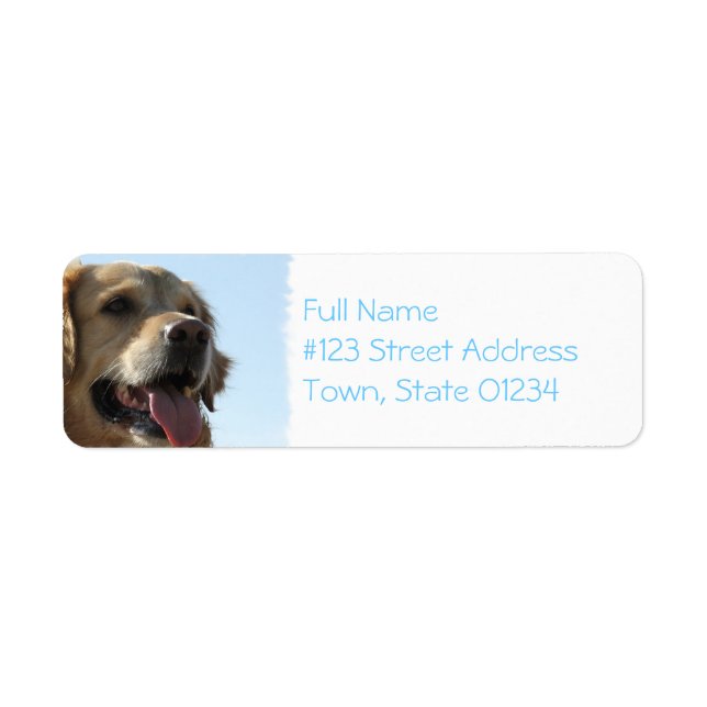 Golden Retriever Dog Mailing Label (Vorne)
