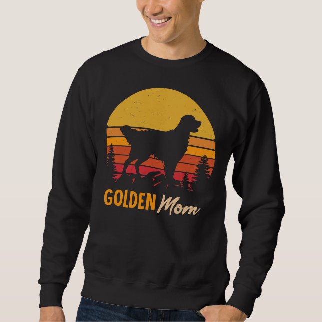 Golden Retriever Dog Mama Vintag Retro 277 Sweatshirt (Vorderseite)