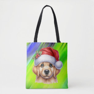 Golden Retriever Dog mit Stil des Weihnachtsmanns