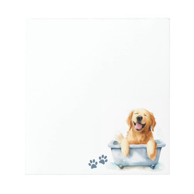 Golden Retriever Dog Notizblock (Vorderseite)