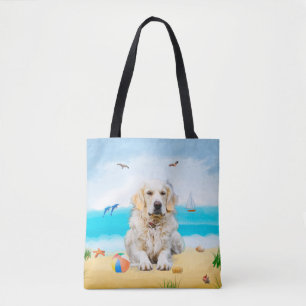 Golden Retriever Dog on Beach
