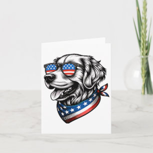 Golden Retriever Dog Patriotic 4. Juli Amerika Karte