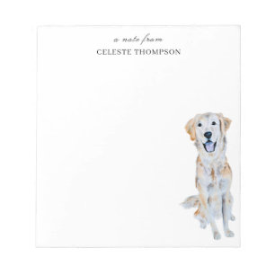 Golden Retriever Dog personalisieren Notizblock
