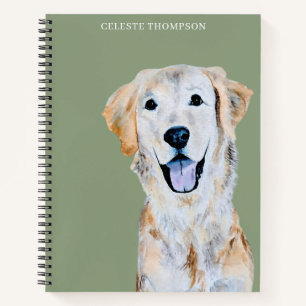 Golden Retriever Dog personalisieren Notizbuch
