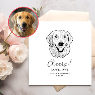 Golden Retriever Dog Personalisiert Cheers Serviette