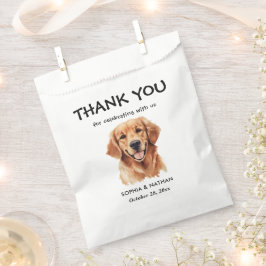Golden Retriever Dog Personalisiert Danke Geschenktütchen