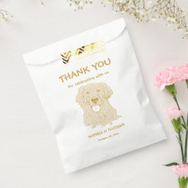 Golden Retriever Dog Personalisiert Danke Geschenktütchen