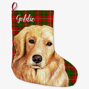 Golden Retriever Dog Personalisiert Großer Weihnachtsstrumpf