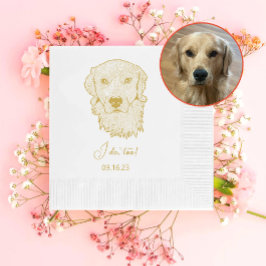 Golden Retriever Dog Personalisiert Ich tue auch Serviette