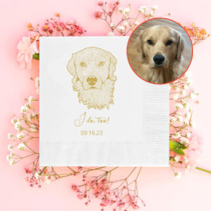 Golden Retriever Dog Personalisiert Ich tue auch Serviette