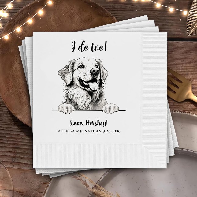 Golden Retriever Dog Personalisiert Ich tue auch Serviette (Von Creator hochgeladen)