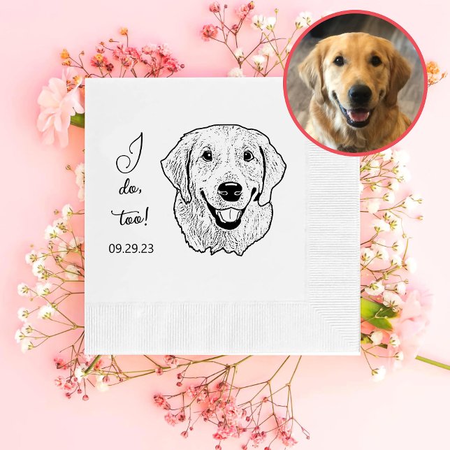 Golden Retriever Dog Personalisiert Ich tue auch Serviette (Von Creator hochgeladen)