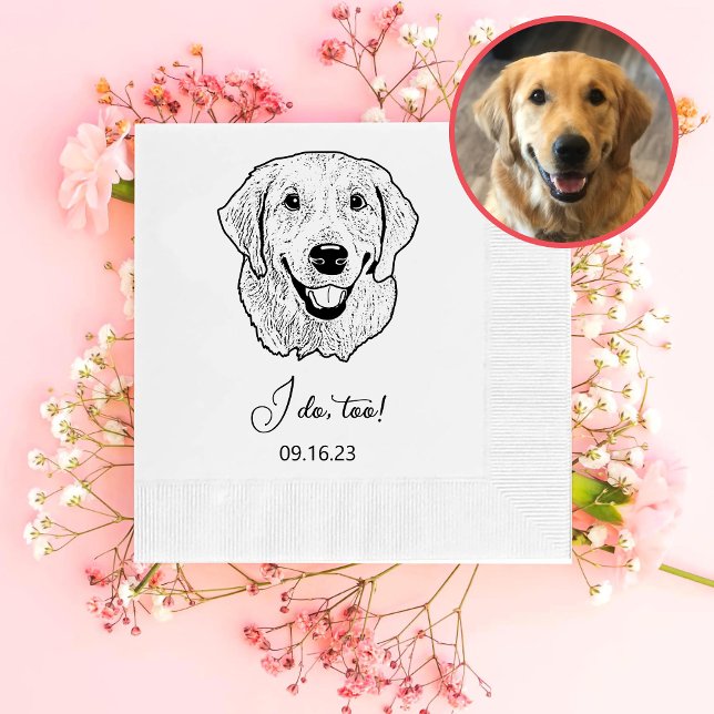 Golden Retriever Dog Personalisiert Ich tue auch Serviette (Von Creator hochgeladen)