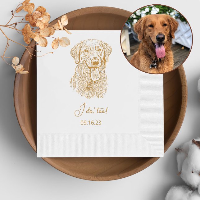 Golden Retriever Dog Personalisiert Ich tue auch Serviette (Von Creator hochgeladen)