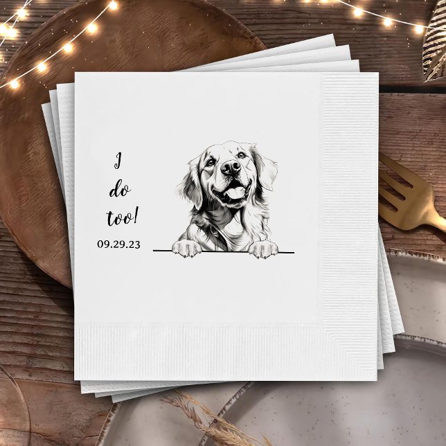 Golden Retriever Dog Personalisiert Ich tue auch Serviette (Von Creator hochgeladen)