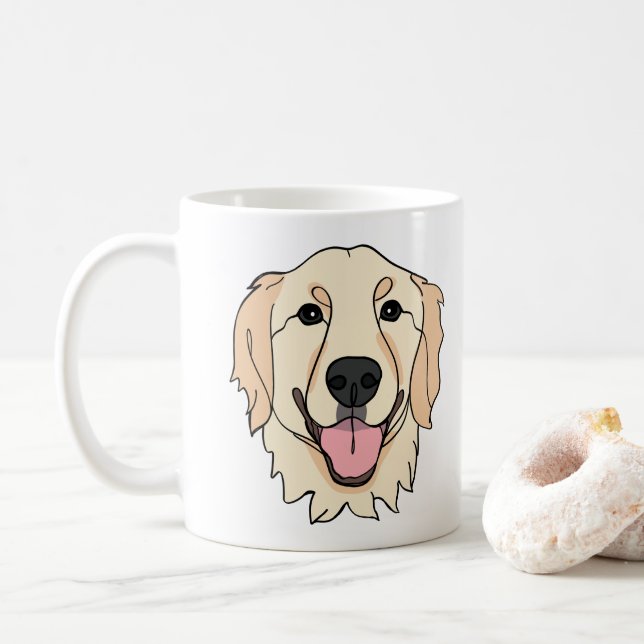 Golden Retriever Dog Personalisiert Kaffeetasse (Mit Donut)
