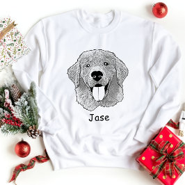 Golden Retriever Dog Personalisiert Zeichnend T-Shirt