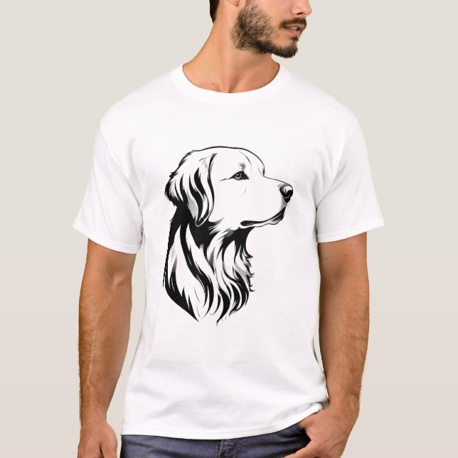 Golden Retriever Dog Portrait Men's T-Shirt (Vorderseite)