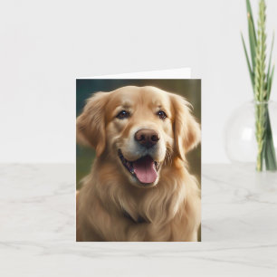 Golden Retriever Dog Portrait Pose Leere Gruß Karte