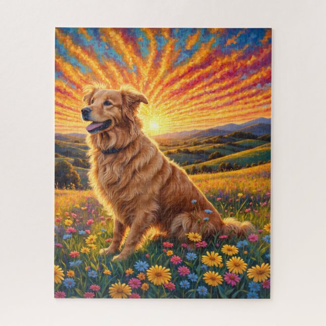 Golden Retriever dog Puzzle (Vertikal)