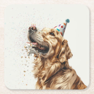Golden Retriever Dog Rechteckiger Pappuntersetzer
