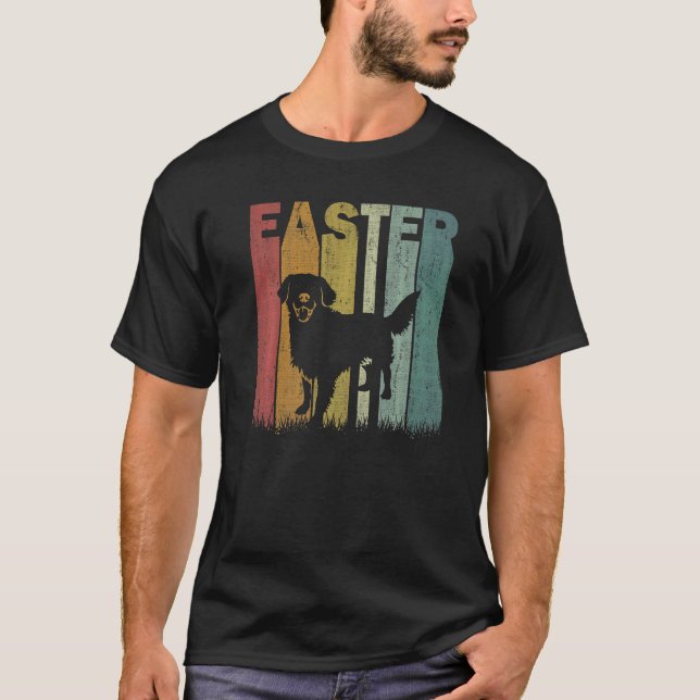 Golden Retriever Dog Retro Graphic East Day T-Shirt (Vorderseite)