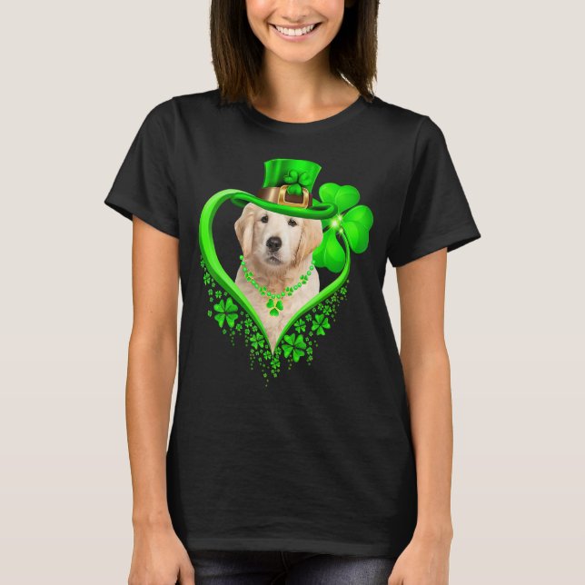 Golden Retriever Dog St Patricks Day Lover Irish S T-Shirt (Vorderseite)