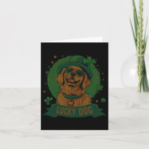 Golden Retriever Dog - St. Patrick's Day Saint Pad Karte