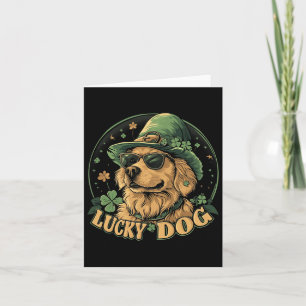 Golden Retriever Dog - St. Patrick's Day Saint Pad Karte
