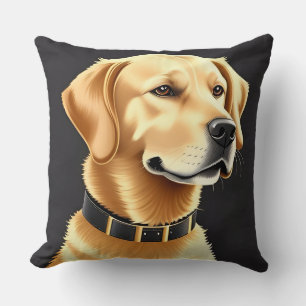 Golden Retriever Dog Tragen eines Lederkronen Kissen
