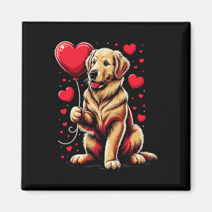 Golden Retriever Dog Valentine's Day Dog Owner Magnet