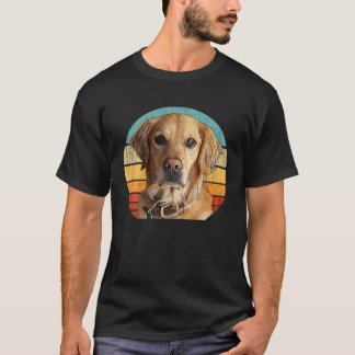 Golden Retriever Dog - Vintag Retro Sunset Retrei T-Shirt