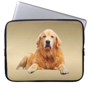 Golden Retriever Dog Water Color Art Malerei Laptopschutzhülle