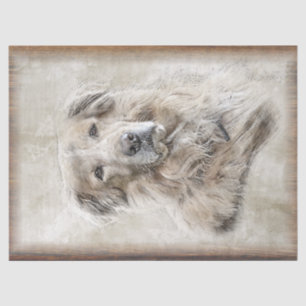Golden Retriever Dog Watercolor Seidenpapier