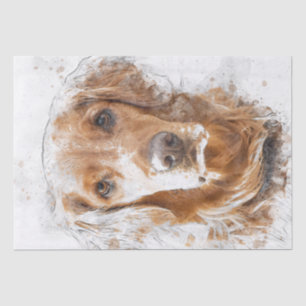 Golden Retriever Dog Watercolor Seidenpapier