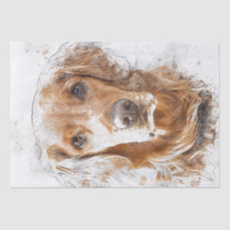 Golden Retriever Dog Watercolor Seidenpapier