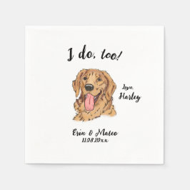 Golden Retriever Dog Wedding Cocktail Napkins Serviette