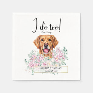 Golden Retriever Dog Wedding Cocktail Napkins Serviette