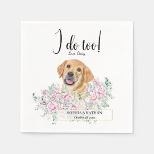 Golden Retriever Dog Wedding Cocktail Napkins Serviette
