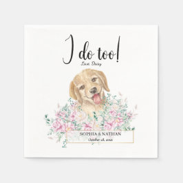 Golden Retriever Dog Wedding Cocktail Napkins Serviette