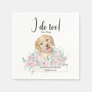 Golden Retriever Dog Wedding Cocktail Napkins Serviette