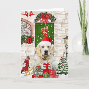 Golden Retriever Dog Weihnachten Karte