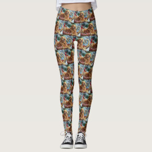 Golden Retriever Dog Weihnachten Leggings