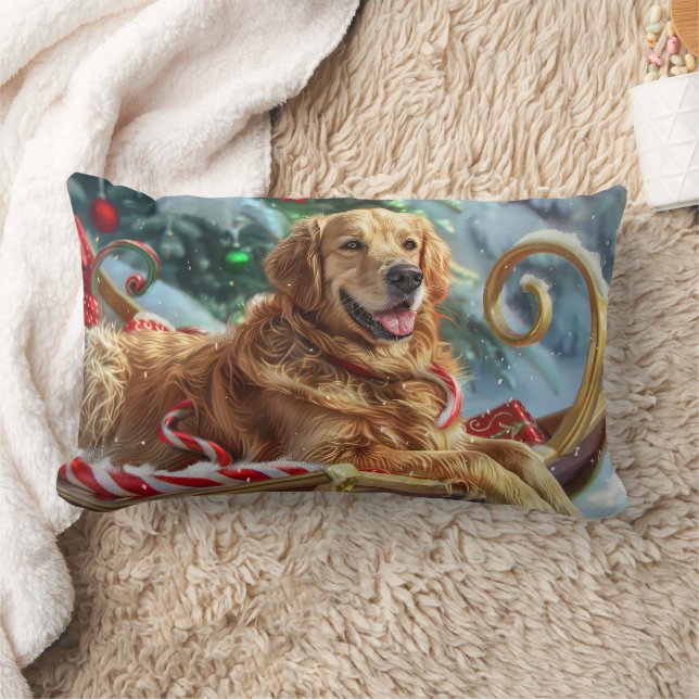Golden Retriever Dog Weihnachten Lendenkissen (Decke)