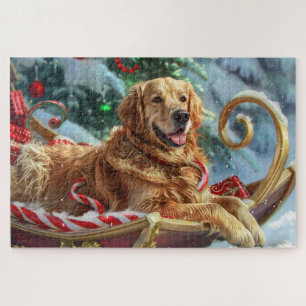 Golden Retriever Dog Weihnachten Puzzle
