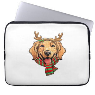 Golden Retriever Dog Weihnachtsmann Rentier Weihna Laptopschutzhülle