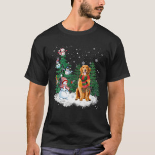 Golden Retriever Dog Weihnachtsschneemann Weihnach T-Shirt
