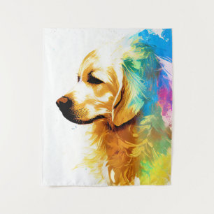 Golden Retriever Dog Wilde Natur Tiermalerei Wandteppich